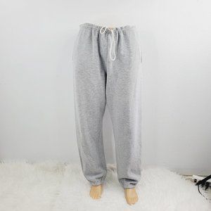 Russell Athletic Mens Gray Elastic Waist Drawstring Jogger Sweat Pants Size L